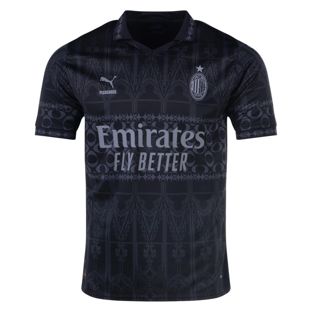 AC Milan x Pleasures Fourth Jersey Dark Version 23/24